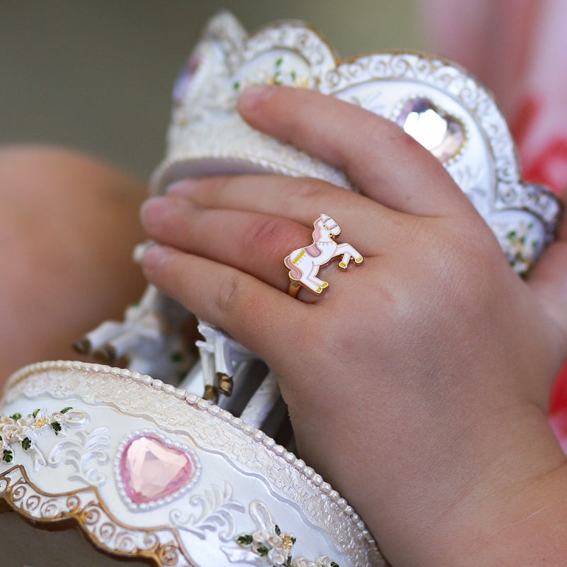 Unicorn Carousel Ring with Bunny Box