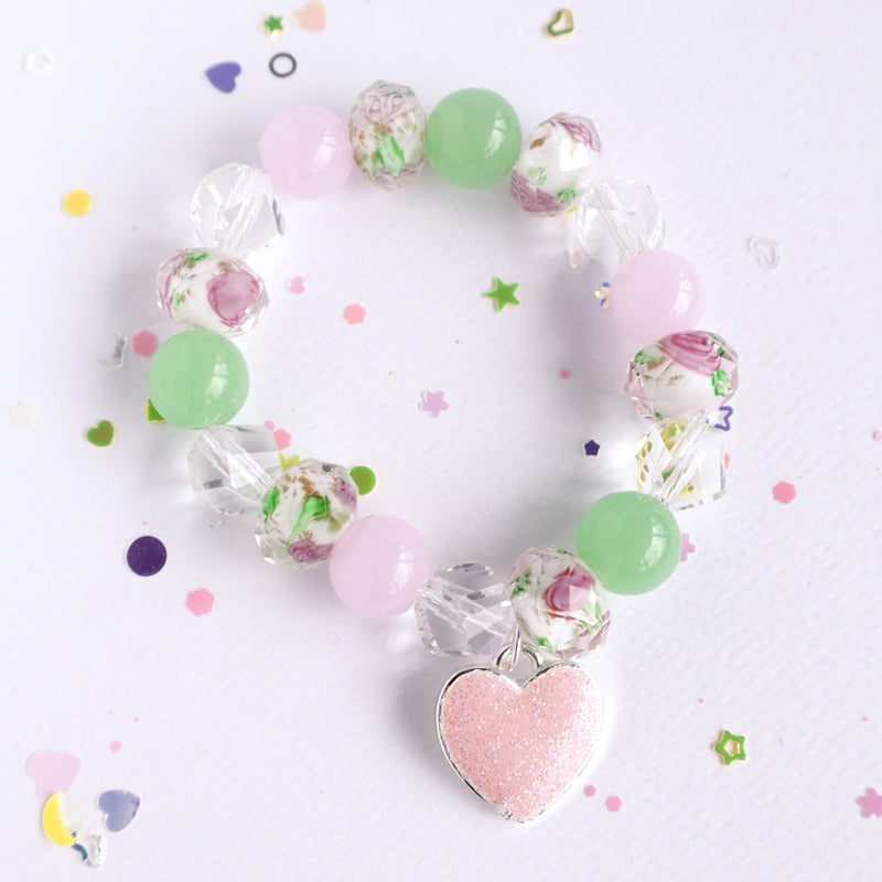 Elastic Bracelet - Floral Heart
