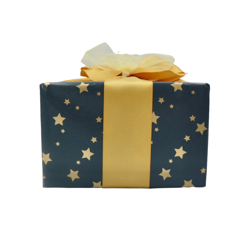 Navy Stars Gift Wrap & Box