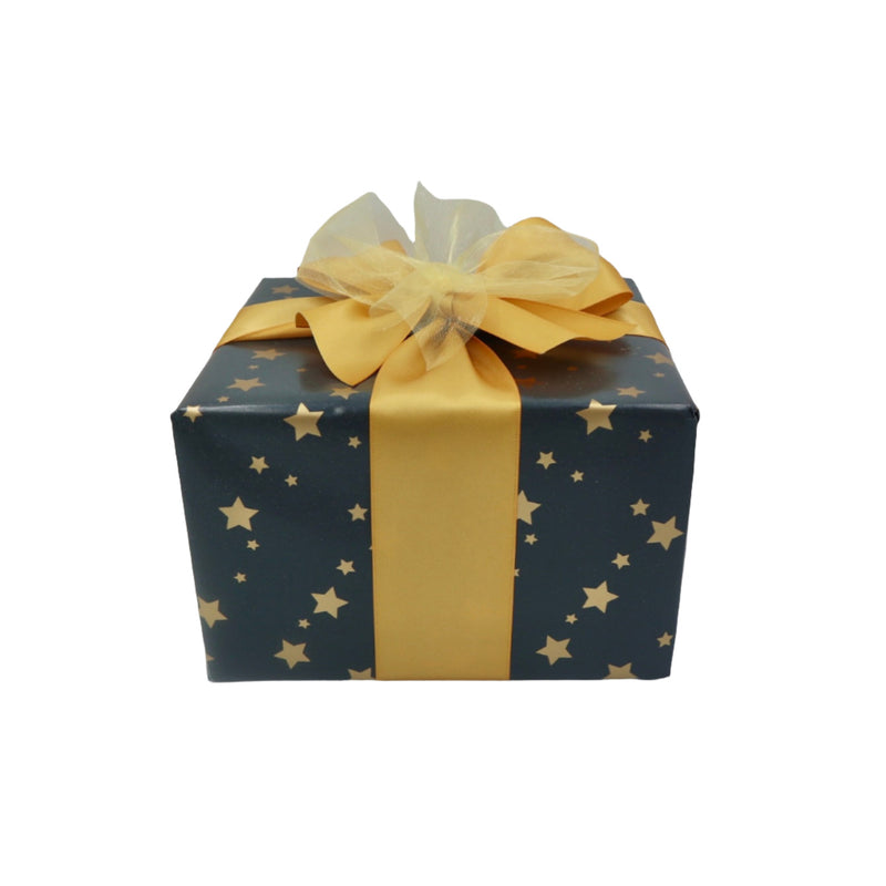 Navy Stars Gift Wrap & Box