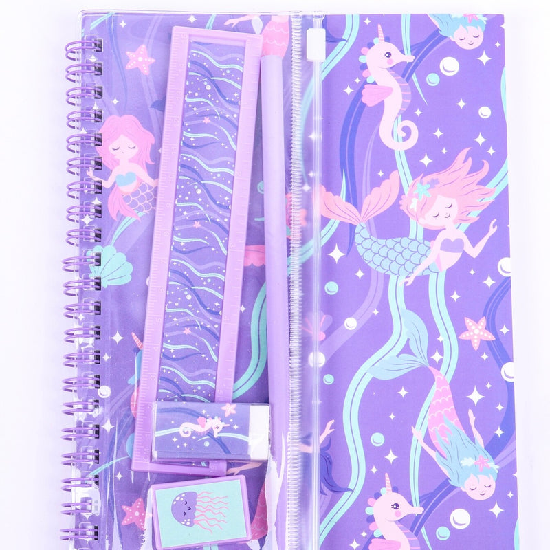 Notebook with Stationery - Mermaid