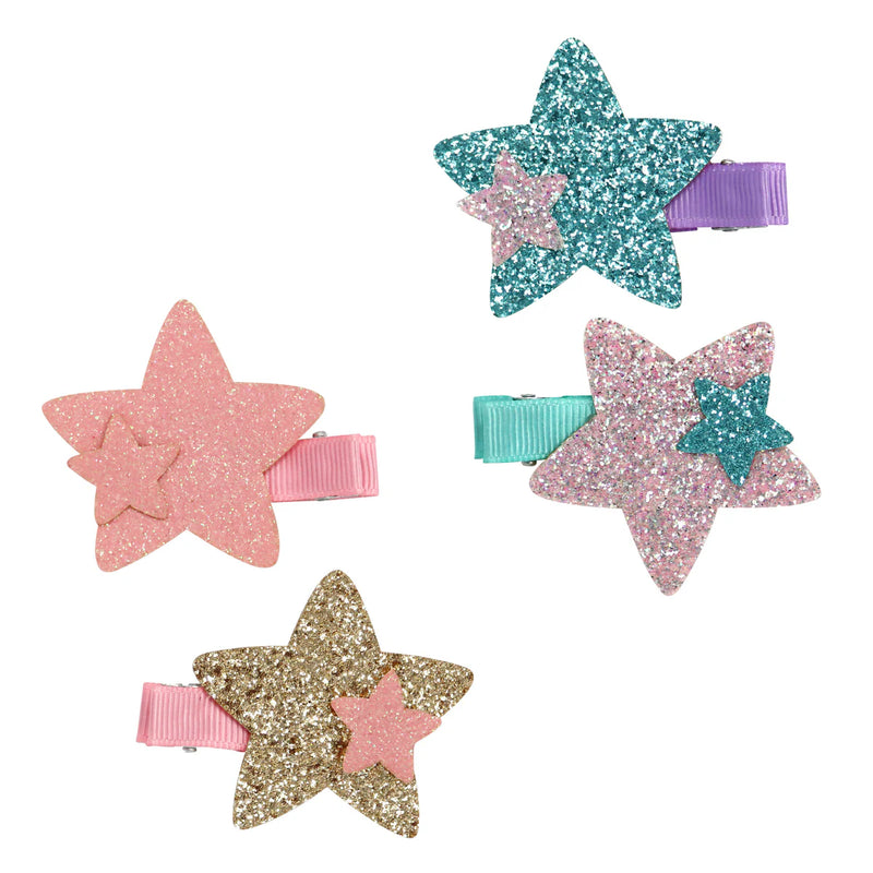 Glitter Hair Clips - Shimmering Star