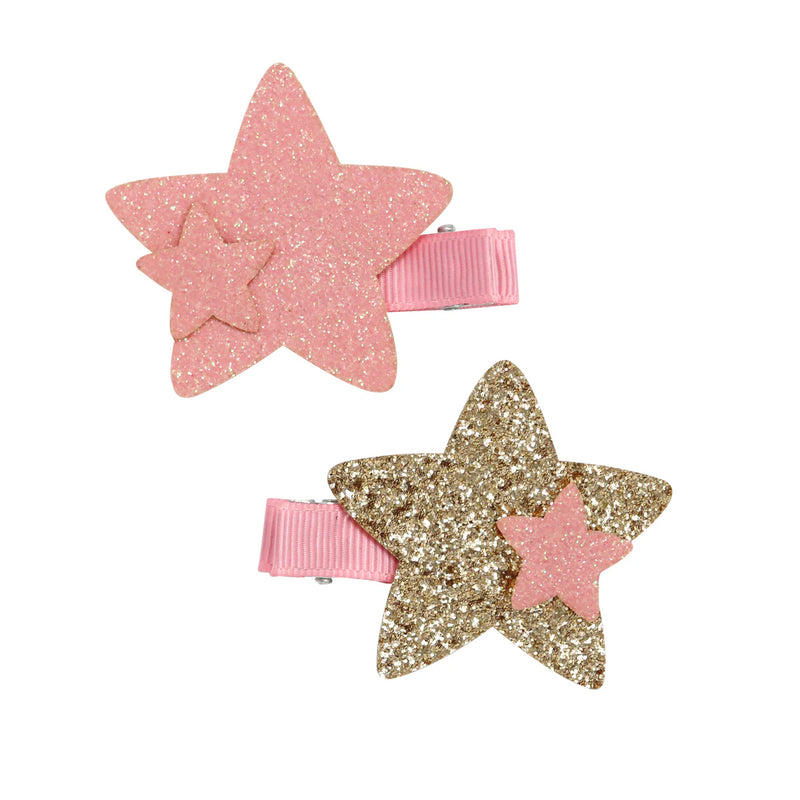 Glitter Hair Clips - Shimmering Star