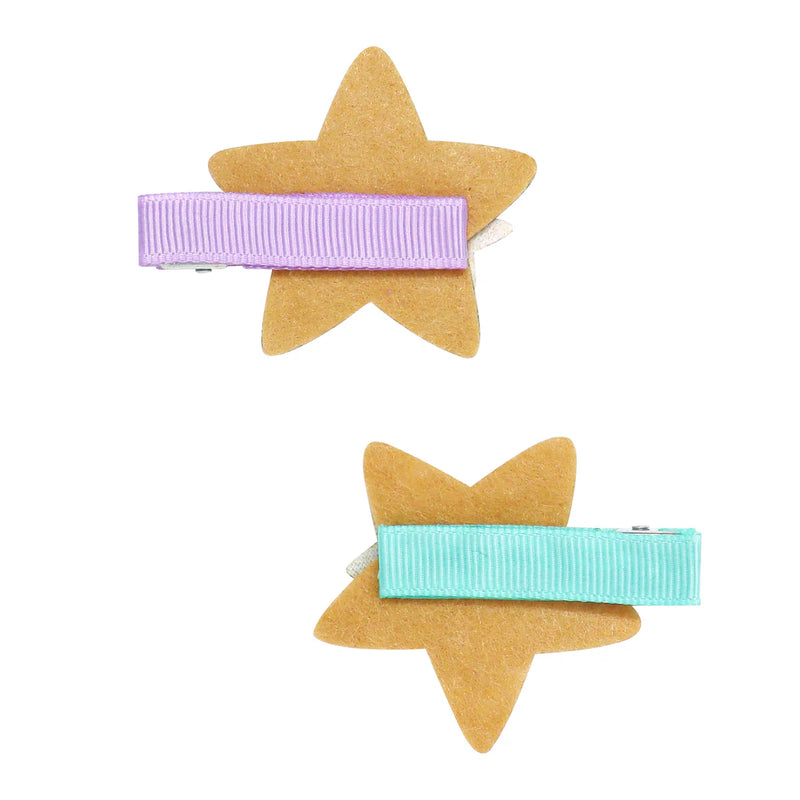 Glitter Hair Clips - Shimmering Star