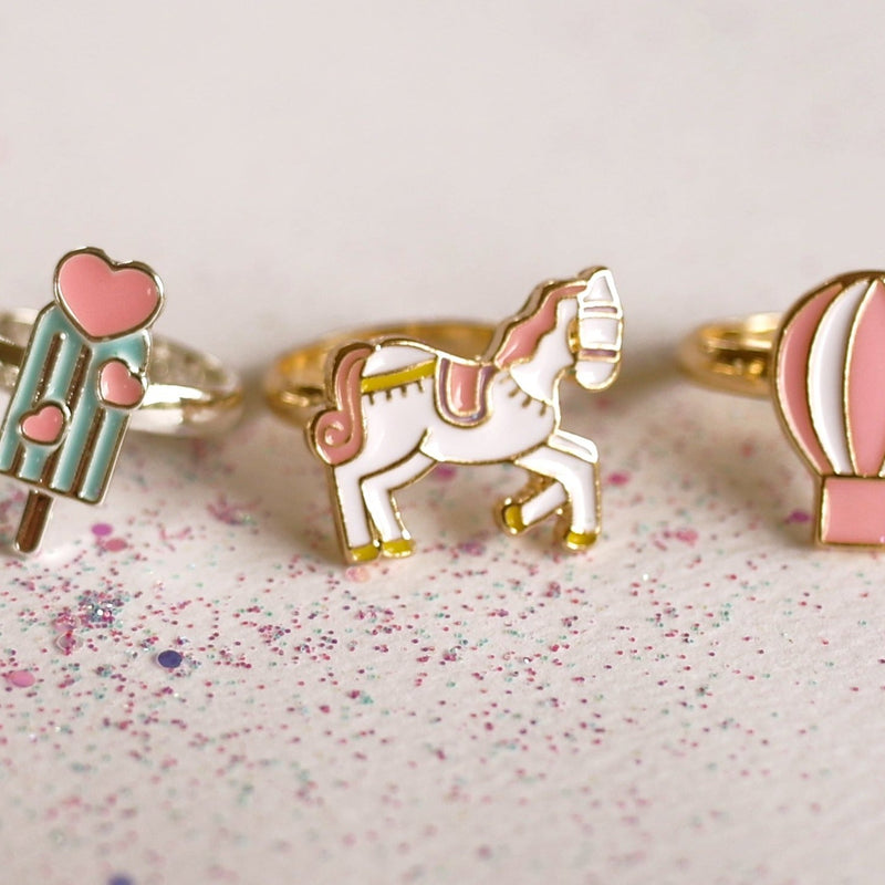 Unicorn Carousel Ring with Bunny Box