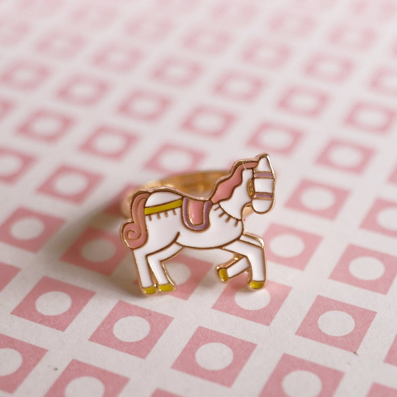Unicorn Carousel Ring with Bunny Box
