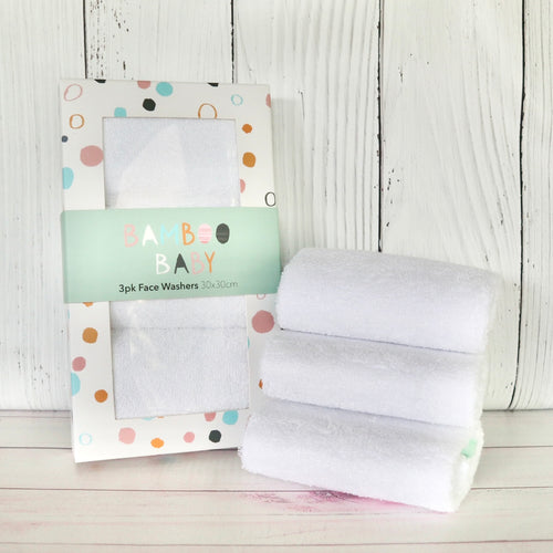 Bamboo Baby Washers 3pk