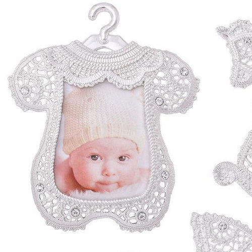 Silver Baby Lace Frame - Pram, Onesie or Rocking Horse