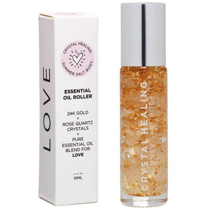 Essential Oil Roller 10ml - Rose & Vanilla with 24k Gold