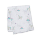 Baby Muslin Wrap - Rainbows & Unicorns