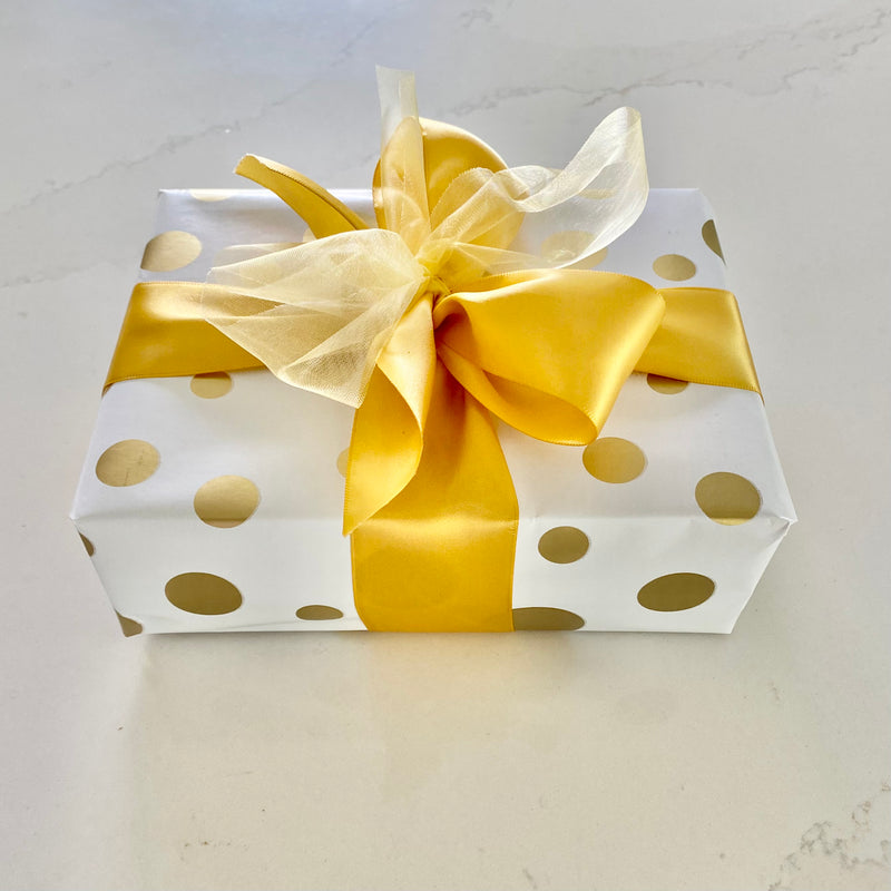 Gold Dot Gift Wrap & Box