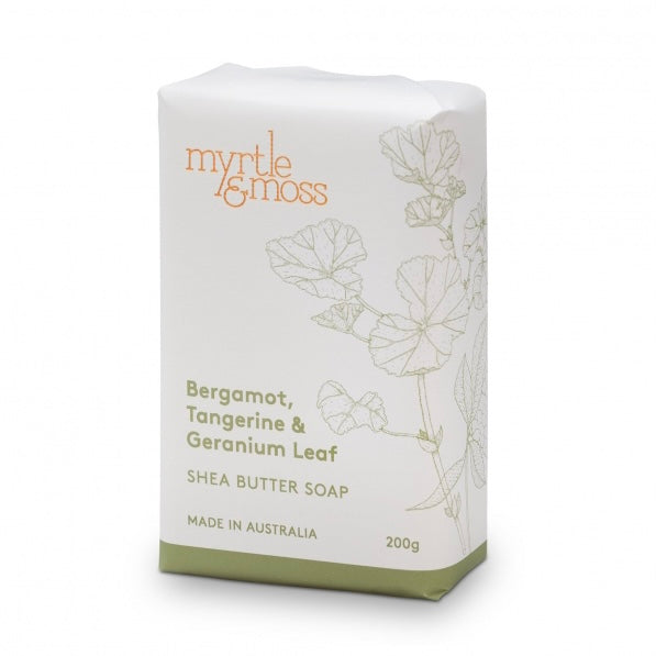 Shea Butter Soap 200g - Bergamot Rind, Tangerine  & Geranium Leaf