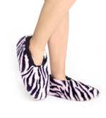 SnuggUps Womens Slippers - Zebra Print Pink