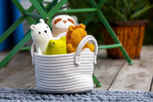 Knitted Nursery Bear Rattle 18cm